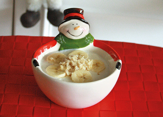 şekersiz muzlu puding