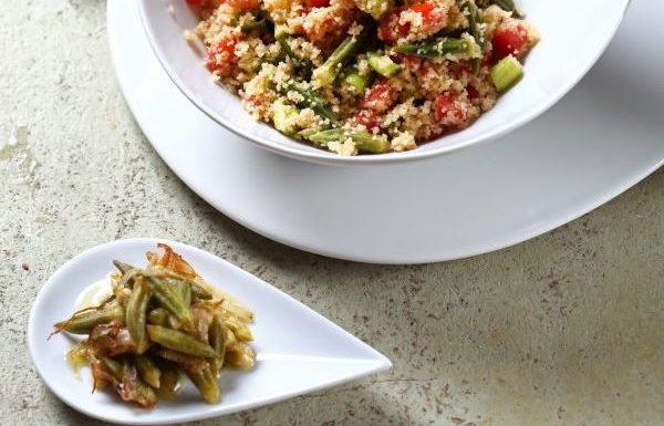 Bamyalı Karamelize Soğanlı Bulgur Salatası