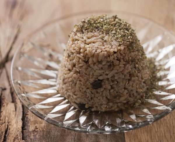 Patlıcanlı Zeytinyağlı Pilav