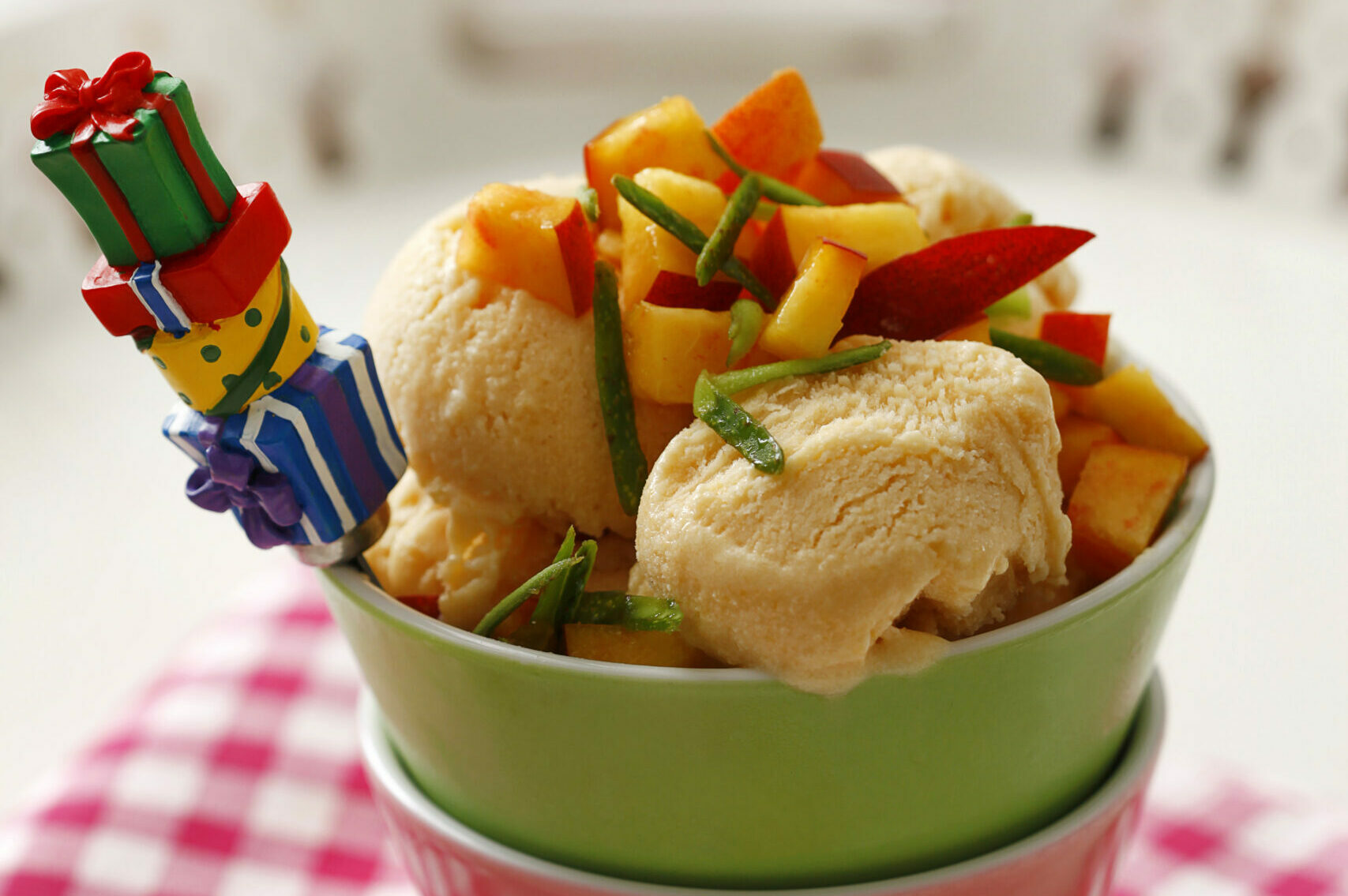 Şeftali Püreli Dondurma