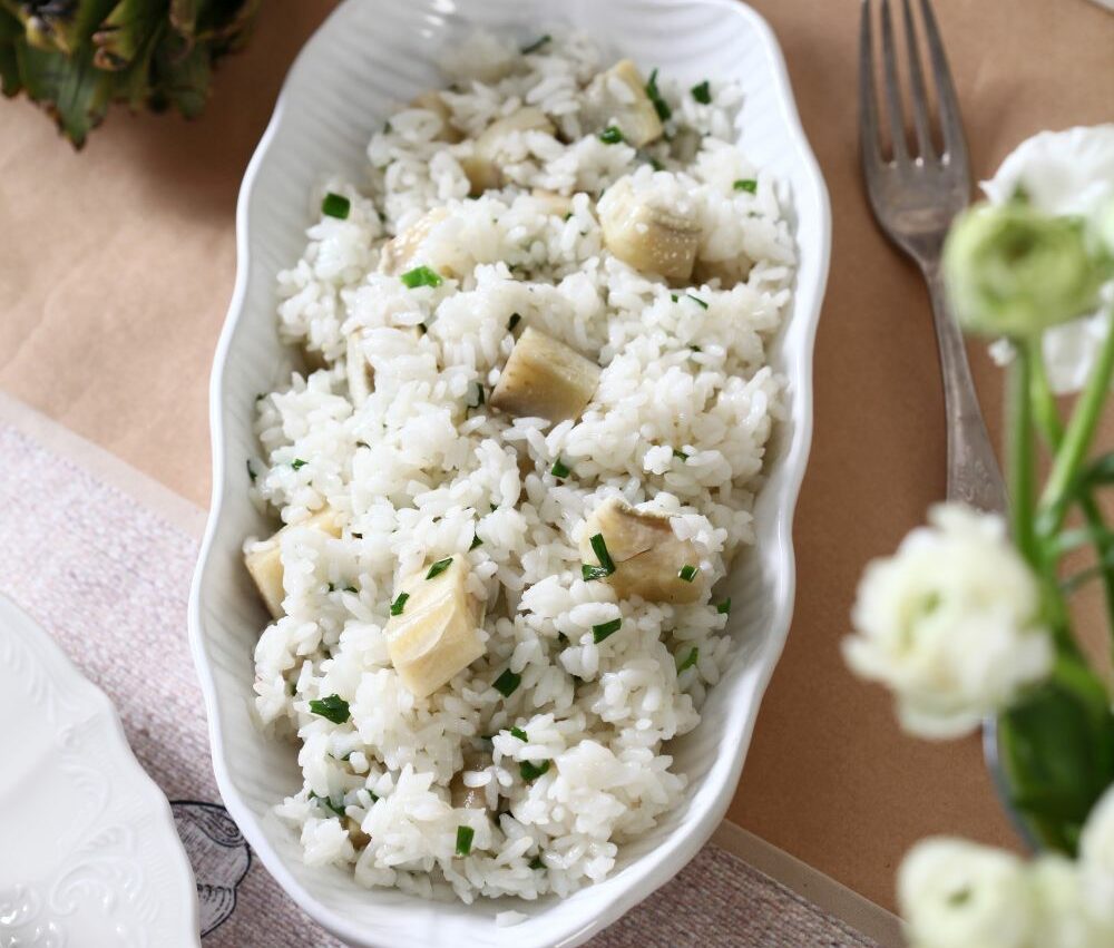 Enginarlı ve Taze Soğanlı Pilav