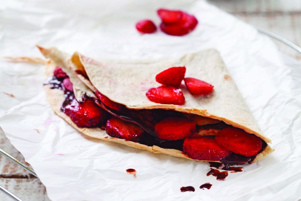 Çikolatalı ve Çilekli Tortilla