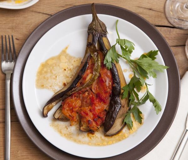 Fırında Patlıcan Yelpazesi