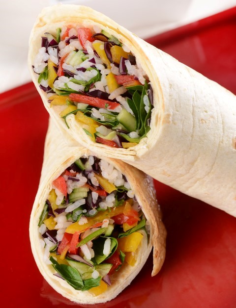 Lavaşa Sarılı Pirinçli Sebze Dürümü