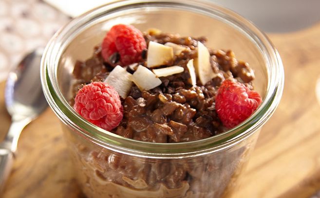 Çikolatalı ve Espressolu Pirinç Lapası