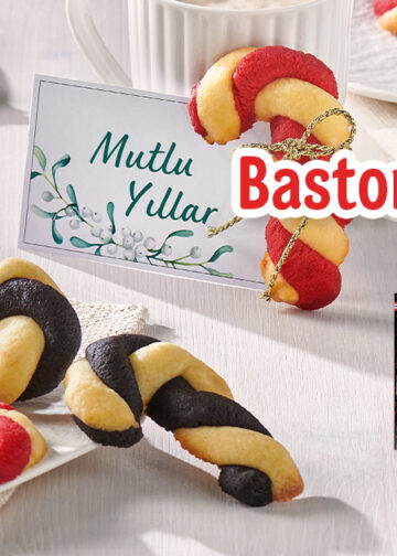 İki Renkli Baston Kurabiye