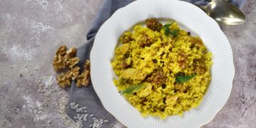 Cevizli Tavuklu İç Pilav (Şef Usulü)