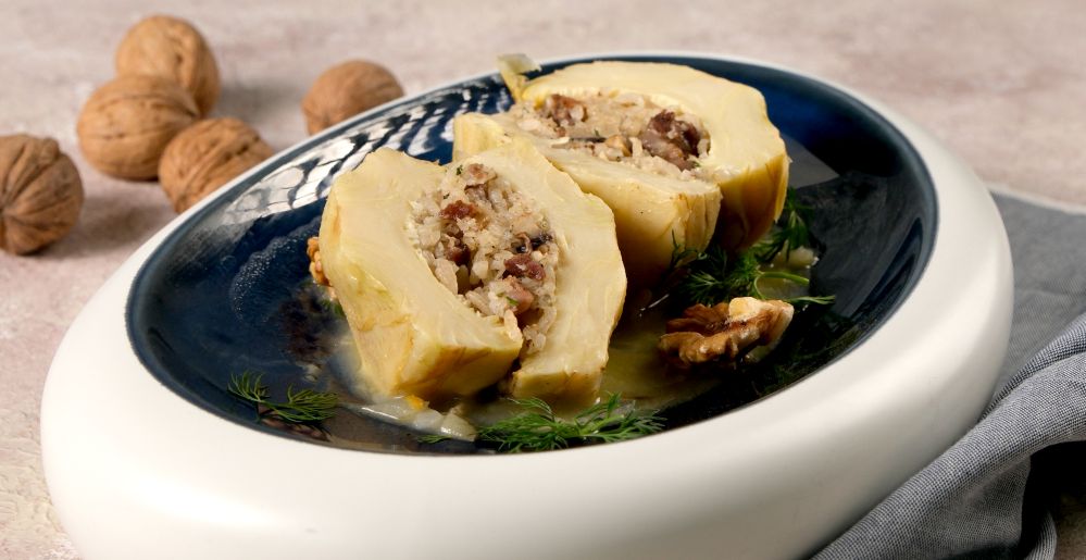 Kuzu Etli, Pirinçli ve Cevizli Enginar Dolması