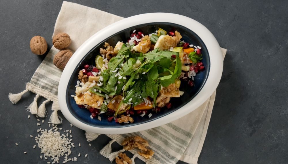 Pirinçli ve Cevizli Kış Sebzeleri ve Keçi Peyniri Brule