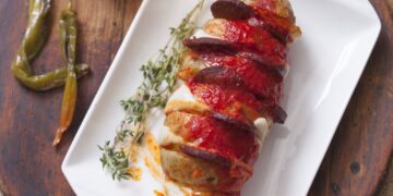 Fırında Sucuklu ve Kaşarlı Patates